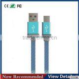 Wholesale Woven Nylon Fiber Braided USB Cable Mobile Phone Charging Cable for Samsung Galaxy S3 S4 Note2 HTC thumbnail-1