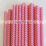 Red Drinking Paper Straws With Christmas Candy Cane Design thumbnail-4