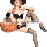 Personalized Handmade Painted Decorative Resin Halloween Witch Halloween Statue thumbnail-1