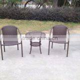 3 Pcs Outdoor Garden Coffee Table And Folding Chair thumbnail-3