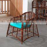 Brown Color Poly Rattan Garden Furniture Set 1 Table 4 Chairs thumbnail-2