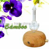Elegant Bamboo Wood and Glass LED Aroma Diffuser Nebulization Essential Oil Diffuser thumbnail-1