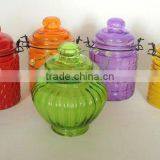 Round Glass Candle Jar With Lid and Lifting Handle thumbnail-3