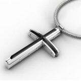OEM / ODM Stainless Steel Pendant Black Cross Fashion thumbnail-1