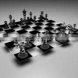 2017 Factory Wholesale Custom Acrylic Chess Set,colored Glass Chess Sets, 3D Marble Chess Set thumbnail-2