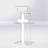 Factory Wholesale Clear Acrylic Modern Design Church Pulpit thumbnail-1