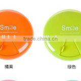 Delicate Bright-coloured Plastic Round Pocket Pill Box 7 Compartments thumbnail-4