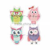 Kid Funny Animal Shape Novelty 4 PK Owl Shaped Pink Eraser thumbnail-1