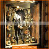Window Display Custom Made Fashionable Advertising Decoration Mirror Silver Ball thumbnail-1