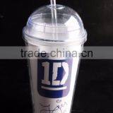 Plastic Tumblers With Dome Lids and Straws thumbnail-5