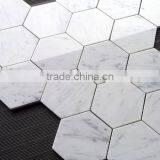 MM-CV247 Factory Direct Sale Modern Natural Stone Hexagon Carrara White Marble Mosaics thumbnail-2