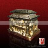 Modern Style High Quality Ceramic Gold-plated Double Urns for Funeral thumbnail-1