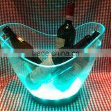 Plastic LED 39pcs RBG Color Changing Barware Clear Acrylic Ice Bucket thumbnail-2