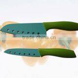 2pcs Non-stick Santoku Coating Knife Set With Holes on Blade thumbnail-1