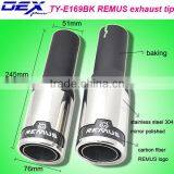 High Quality Automotive Part Stainless Steel 304 and Carbon Fiber Universal Exhaust Tip thumbnail-1