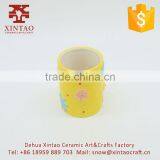 Ceramic Mug/ Tea Cup/ Lovely Yellow Cock Cup Wholesale Factory Handmade Art Craft OEM Design thumbnail-4