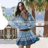 Boho Print Floral Summer Beach Dress thumbnail-2