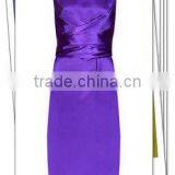 Elegant/graceful Bandage Dress/boat Neck Cap Sleeve Ankle Length Night Dress in Satin thumbnail-1