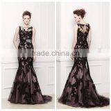 Sexy off Shoulder Black Lace Prom Dress Patterns thumbnail-1