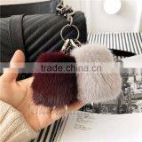 CX-R-54 Top Quality Wholesale Real Mink Fur Keychain Fur Bag Charm thumbnail-4