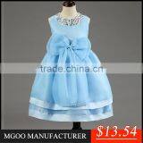 MGOO High End Custom Made Girls Dresses White Crystal Party Kids Dresses With Organza Ball Gown Dress MGT001-1 thumbnail-2