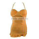 2018 Welcome Yellow Two Pieces Swimsuits With Removable Cup thumbnail-2