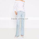 Bell-bottom Top Design Jean Trousers In Black Acid Ladies Jeans thumbnail-2