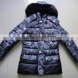 Women Fake Fur Hood Polyester Microfiber Padding Winter Jacket thumbnail-1