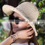 Zm40595b Summer Handmade Bearded Needle Folding Women Straw Sun Visor Hat thumbnail-4