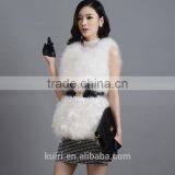 Hot Sale New 2017 Women Winter Encryption 100% Natural Ostrich Feathers Turkey Feather Fur Vest Vest Fur Coat Fur Coat thumbnail-4