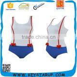Summer Girls One-piece Swimsuit Knot Spain Swimwear thumbnail-1
