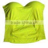 Seamless Strapless Crop Pad Bustier Bra Corset Bralet Top thumbnail-1