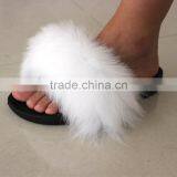 Myfur 2017 Fashionable Soft And Comfy Fluffy Women Ladies Indoor Real Fox Fur Slippers thumbnail-4