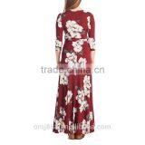 2017 OEM Hot Lady Sexy Floral Photo Maternity Nursing Wrap Dress thumbnail-5