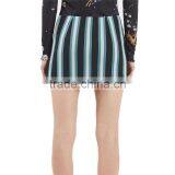 2017 OEM Summer Sexy Multi-color Vertical Striped Mini Skirt thumbnail-3