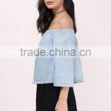 2017 Latest Fashion Design Lady Clothing Summer off Shoulder Women Top thumbnail-3