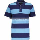 Custom Made Services Men Navy & Sky Blue Fitted Polo Shirt thumbnail-1