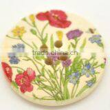 Bulk Sale Scrapbooking Flower 4 Holes Wood Painting Sewing Buttons thumbnail-3