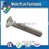 Made in Taiwan ISO 7047 Cross Recessed Oval Head Countersunk Machine Screw Low Carbon Steel Zinc Plated thumbnail-1