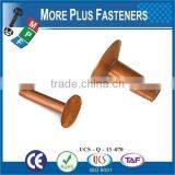 Made in Taiwan High Quality Rivet Copper Rivet Flat Head Rivet thumbnail-2