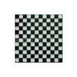 Classic White Black Crystal Glass Mosaic Tile For Kitchen Backsplash