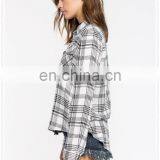 China Wholesale Elegant Womens Plaid Shirt Low Price OEM Service thumbnail-6