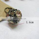 Godbead Mushroom Head Ring Fashion Plated Genuine Austrian Crystal Party Club Rings Jewelry thumbnail-3