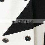 China Clothing Supplier Custom Female Wool Coat Notched Collar With Contrast Star Women's Coat thumbnail-5