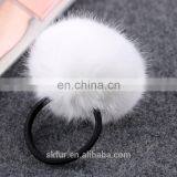 Factory Wholesale Elastic Hair Rubber Tie With Rabbit or Faux Fur Ball for Girls and Women thumbnail-5