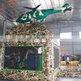 Camouflage Theme Giant Inflatable Bouncer House n Obstacle Course Combo for Sale thumbnail-3