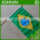wholesale polyester printed 30*45 hand brazil olympics flag for cheer