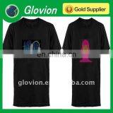 Best seller el flashing T-shirt led t-shirt fancy pattern el t-shirts