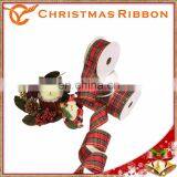 10 Yards 1.5 Inch Red and Green Plaid Christmas Ribbon Available thumbnail-4