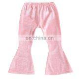 Baby Girls Kids Boho Floral Bell Bottom Velvet Ruffle Leggings Flare Pants 2 Colors Sz80-90 thumbnail-2